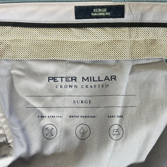 Peter Millar Crown Crafted Surge Performance Golf Pants 36X32 Blue Stretch NWT - Picture 5 of 8